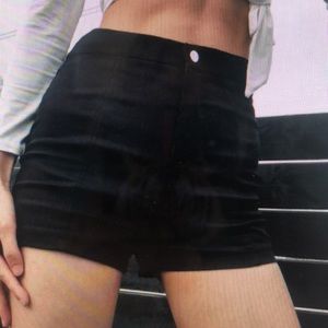 Gothic grunge corset lace up high waist shorts